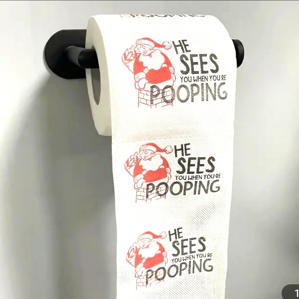 5 Rolls of Santa Claus Funny Toilet Paper
